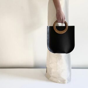 Leather Tote Bags, White Wood Bucket Tote