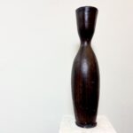 Handcrafted wooden vase from 70s