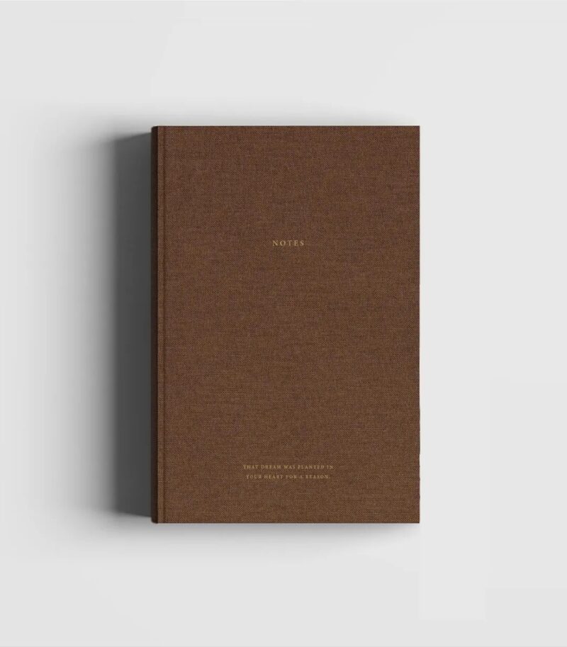 Linen Notebook Brown LINFIN
