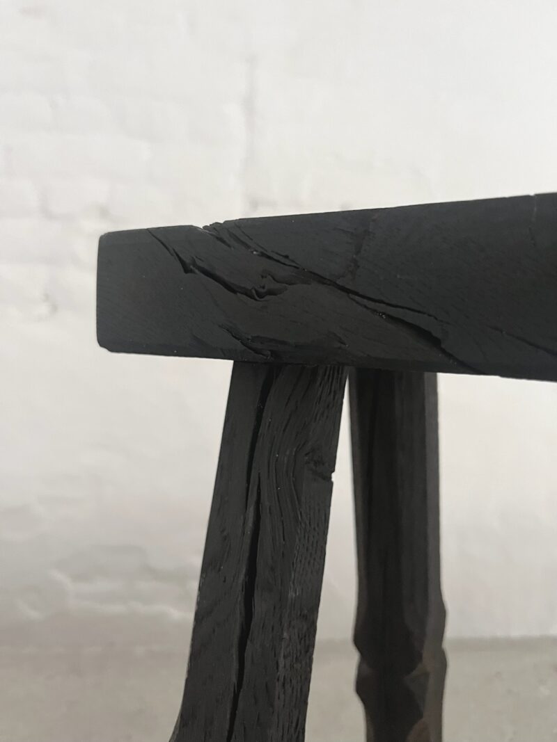 Tripod Blackened Oak Stool LINFIN Maastricht