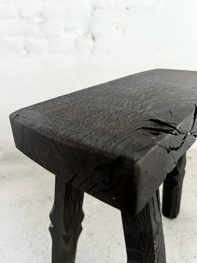 Tripod Blackened Oak Stool LINFIN Maastricht