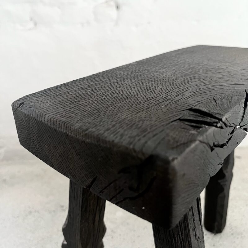 Tripod Blackened Oak Stool LINFIN Maastricht