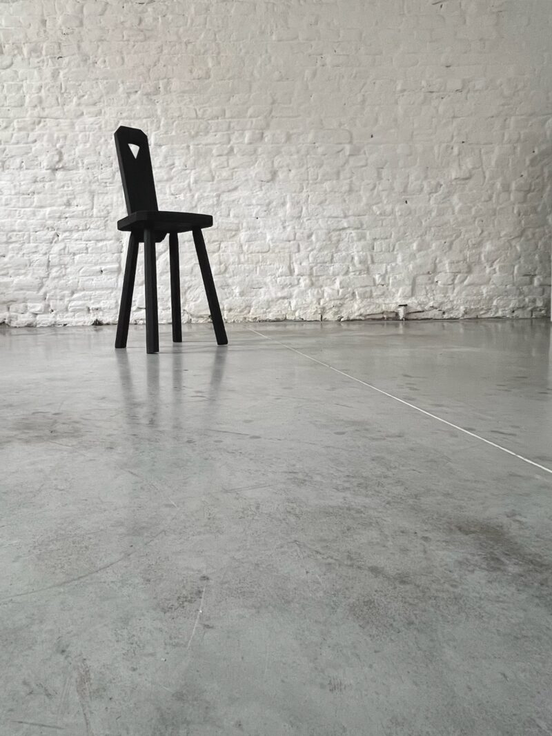 Blackened Oak Spinning Stool LINFIN Maastricht