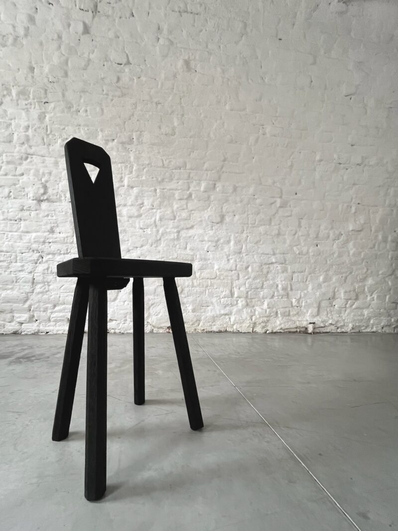 Blackened Oak Spinning Stool LINFIN Maastricht