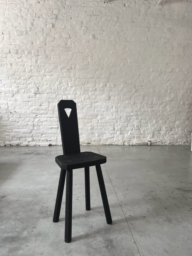 Blackened Oak Spinning Stool LINFIN Maastricht