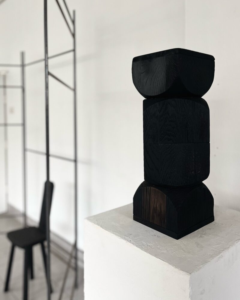 Blackened Oak Sculpture by LINFIN Maastricht